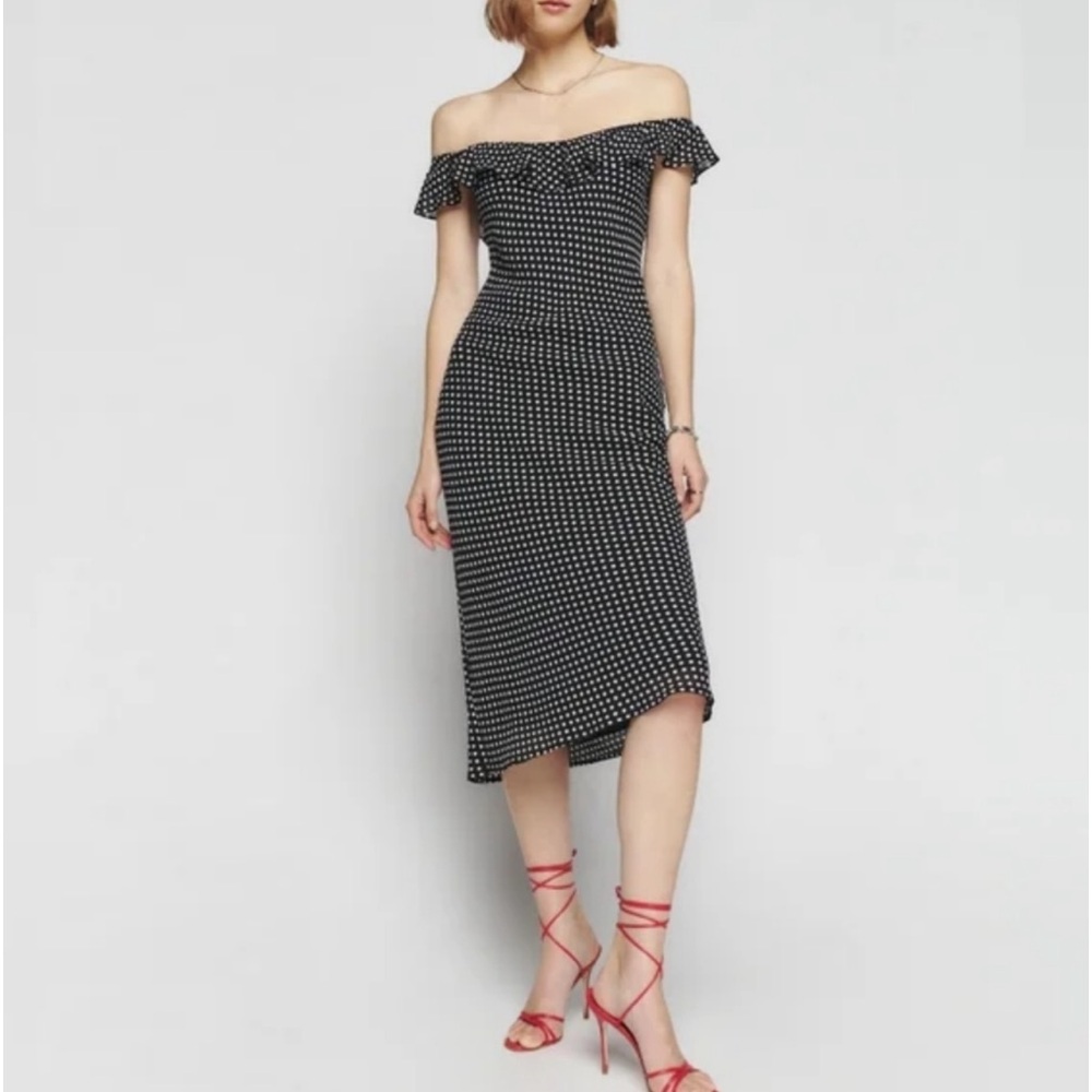 Reformation charm polka dot dress